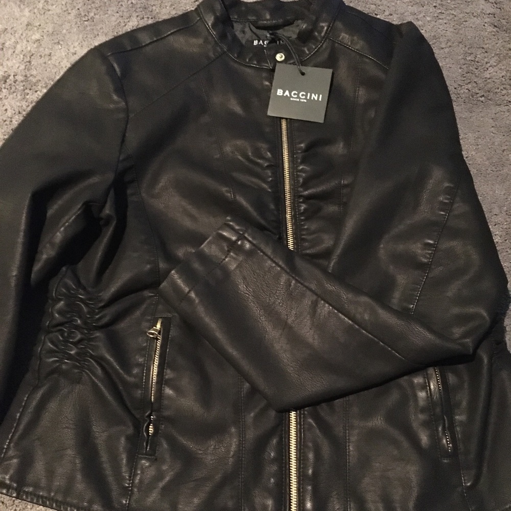 Baccinni Faux Leather Jacket NWT